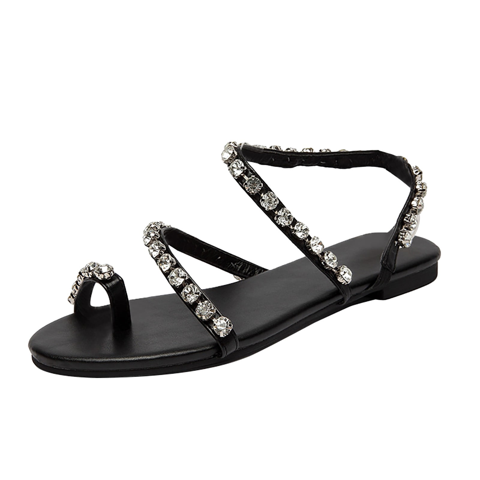 Flats Sandals for Womens Dressy Summer Gladiator Bohemian Beaded ...