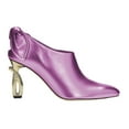 thumbnail image 2 of XYD Women Back Bow Cutout Booties Sculptural High Heel Square Toe Pumps Work Dress Formal Shoes Size 7 Amethyst Purple, 2 of 4