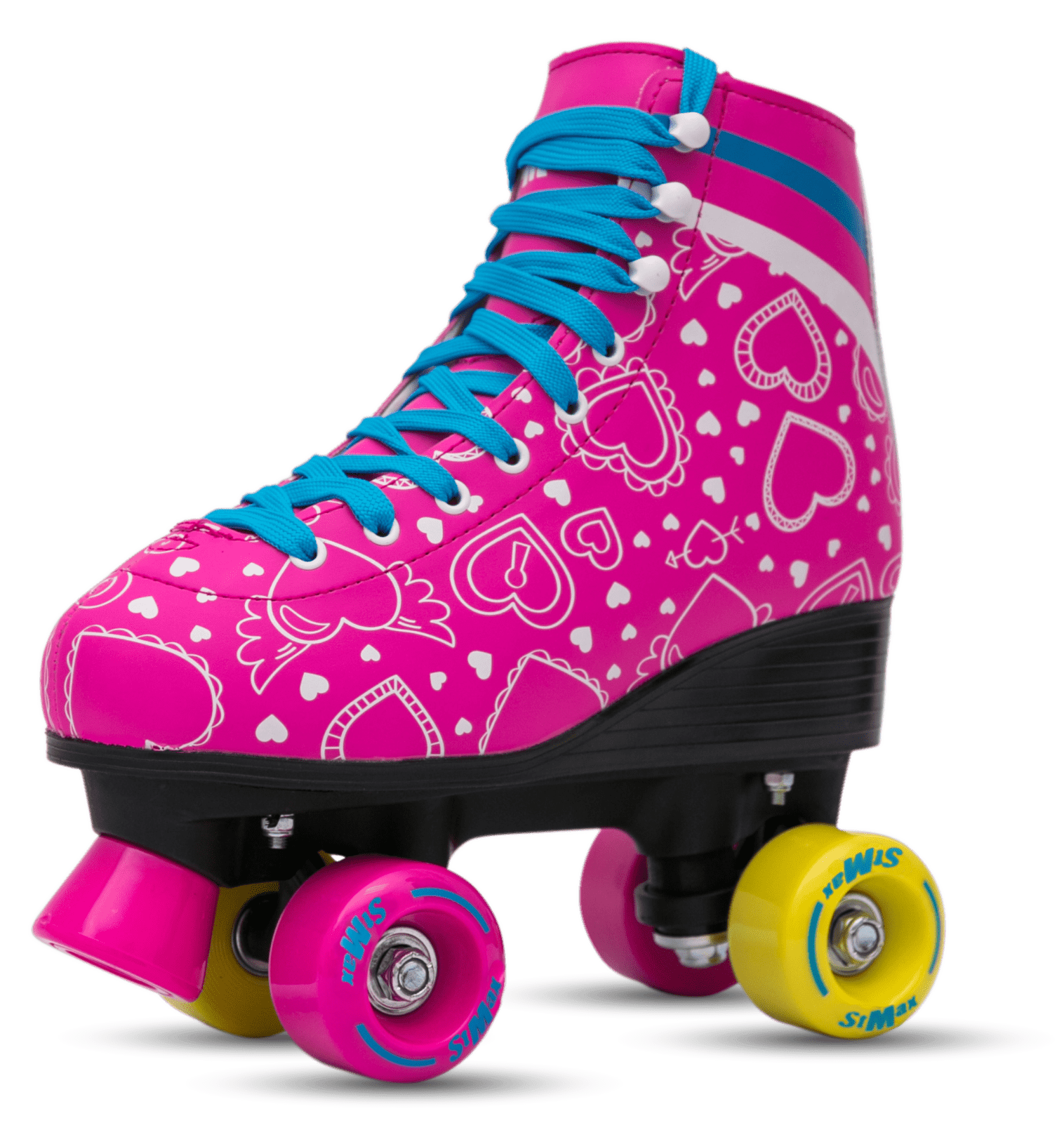 Stmax Quad Roller Skates for Girls  White and Purple size 5.5 Youth 4-Wheels 