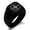 Black, variant on Stainless Steel Sun Dial Compass Engraved Square Flat Top Biker Style Polished Ring