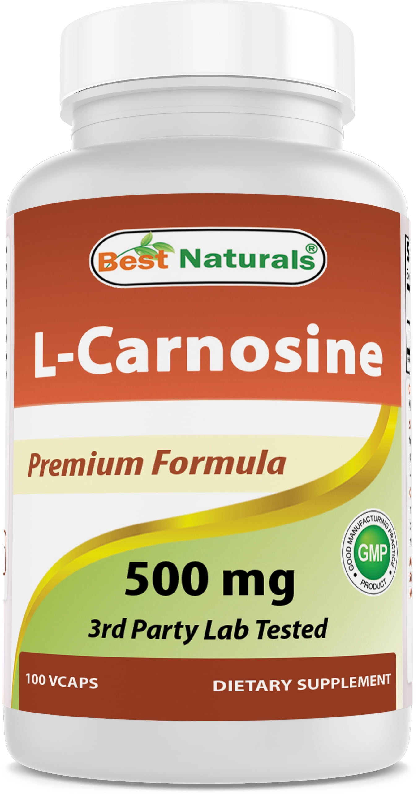 Best Naturals LCarnosine 500 mg 100 Vegetarian Capsules