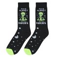 thumbnail image 6 of Crazy Socks, Unisex, Graphic, This Planet Sucks, Crew Socks, Novelty Silly Fun, 6 of 6