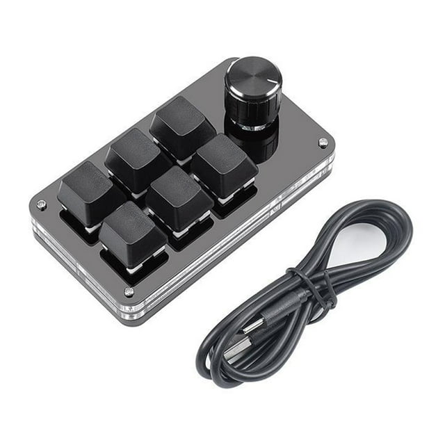 Mechanical Multifunctional Gaming Keyboard Home Portable USB Driver Free Mini Keypad Programmable Key Board Desktop PC Laptop Black