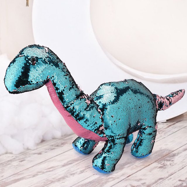 Peluche de dinosaurio con lentejuelas, peluche de dinosaurio con lentejuelas, peluche de dinosaurio suave, peluche de dinosaurio de rendimiento finamente ajustado