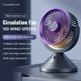 thumbnail image 5 of erfcxs Multifunctional USB Desk Fan with Smart Display Portable Charging Base Colorful Ambient Light and Aroma Diffuser for Enhanced Comfort, 5 of 6