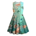 thumbnail image 4 of Piuwrlz Girls Play Casual Dresses Girl Summer Dresses Pleated Skirts Multicolor Size 9 Years, 4 of 5