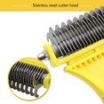thumbnail image 3 of 2 Sided Dematting Comb Undercoat Rake Dematting Tool Cat Brush for Long Hair, 3 of 7