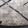 thumbnail image 3 of SAFAVIEH Odyssey Dylan Trellis Area Rug, Grey/Black, 6'7" x 6'7" Round, 3 of 8