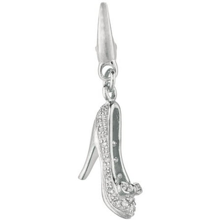 Women's 0.1 Carat T.W. Diamond Sterling Silver High-Heeled Shoe Clip-On Charm
