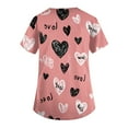 thumbnail image 5 of longantii Valentines Day Print Scrubs for Women Nurse Vet Pediatric with Design Fit Plus Size Scrub Tops 2025 Spring Summer Scrub Shirts Pink XXL, 5 of 5