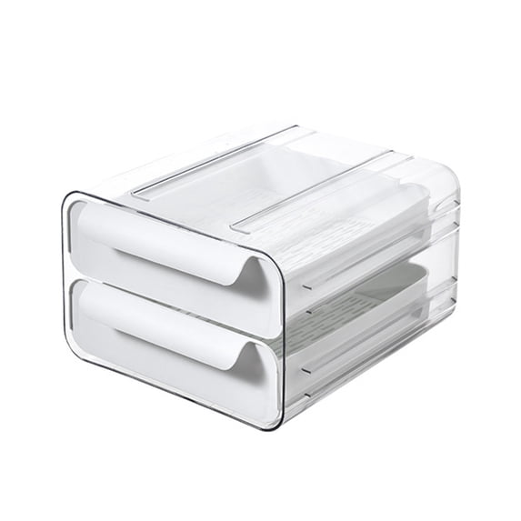 SSBSM Storage Box Separate Design Drawer Type Double Layer Removable Partition Organizing Container Kitchen Tools