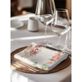 thumbnail image 6 of Easter Bunny Cloth Napkins Set of 6 Reusable Dinner Napkins, Spring Watercolor Pink Flower on Linen Cocktail Napkin Washable Table Napkins for Wedding/Holiday Party/Baby Shower 20"x20", 6 of 7
