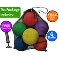 thumbnail image 6 of Playground Balls 8.5 inch (Set of 6) Kickball for Kids and Adults - Official Size for Handball, Camps, Picnic, Church & School + Free Pump & Mesh Bag, 6 of 8