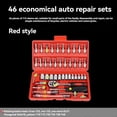 thumbnail image 4 of 46 Piece/Set of Car Repair Tool Kit Socket Set Car Repair Tool red, 4 of 5