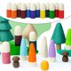 thumbnail image 4 of 12 piezas de mini muñecas de madera para construir, juguetes educativos para bebés, juego de simulación creativo. Muñeca Rainbow Thumb, 4 of 9