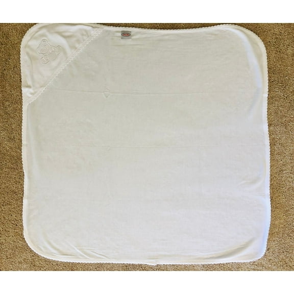 Pekks Hooded Baby Cotton Towel for Newborns Infants & Toddlers - White