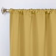 thumbnail image 2 of Superior Blackout Solid Light Filtering Rod pocket Curtain Panel Set, 26"X 84", Yellow Mustard, 2 of 8
