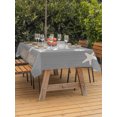 thumbnail image 3 of Outdoor Table Cloth with Umbrella Hole and Zipper, Grey White Coastal Waterproof Rectangle Tablecloth 54"x80", Starfish Shell Summer Ocean Washable Table Cover for Outside Party Patio Picnic, 3 of 8