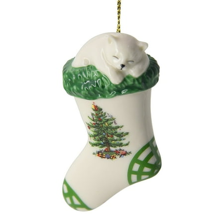 Christmas Kittens Stocking - Christmas Tree Ornament, Kitten in Stocking, This item introduced in 2015 By Spode Ship from US