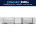 thumbnail image 3 of Bowery Hill Plastic White Folding Table Rectangular Waterproof 96" Unassembled, 3 of 9