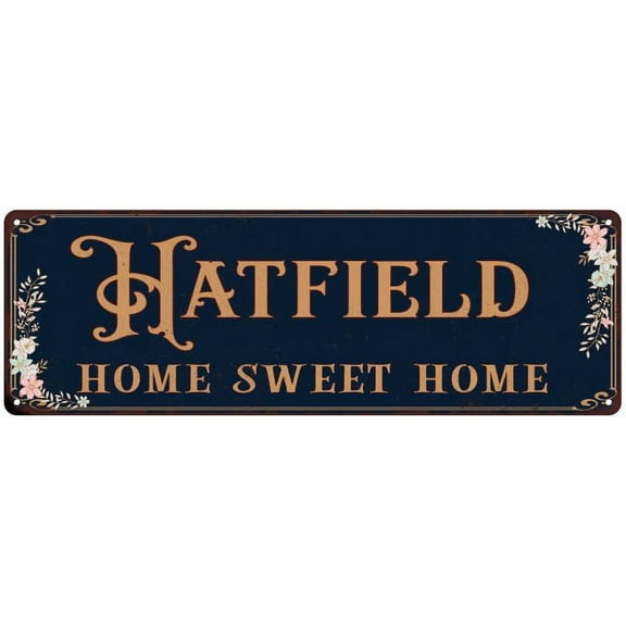 HATFIELD Home Sweet Home Victorian Gift 6x18 Metal Sign 206180046926