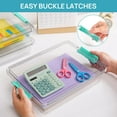 thumbnail image 5 of 6 Qt Plastic Storage Bins with Lids, Clear Sensory Bins, Arts Crafts Organizers and Storage, Stackable Containers for Home Office and School Supplies, 4 Pack, 5 of 6