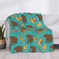 thumbnail image 3 of Naloa Cute Animals Flannel Blankets - Thick and Warm Blanket for Winter, Soft Fuzzy Plush King Blanket for All Seasons80"x60", 3 of 6