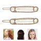 thumbnail image 1 of BESTYASH 2Ud Pinzas Para Metálicas Doradas Con Cierre Seguro Para Complementar Tus Peinados Diarios, 1 of 6