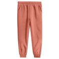 thumbnail image 2 of HaCpiu Men's Loose Fit Jogger Pants, Solid Elastic Waist Sweatpants with Pockets, Casual Soft Fleece Track Cuff Gym Trousers, Pink S, 2 of 8
