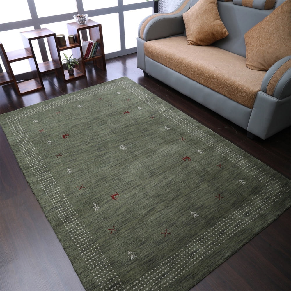 Rugsotic Carpets Hand Knotted Gabbeh Wool 5 7 x7 10 Rectangle Area Rugsotic Carpets Hand Knotted Gabbeh Wool 5 7 x7 10 Rectangle Area