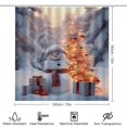 thumbnail image 2 of Christmas Snowman Snow House 4 Piece Shower Curtain Sets, Non-Slip Rugs, Toilet Lid Cover And Bath Mat, for Bathroom Decor Set, 72" X 72", 2 of 8