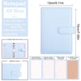 thumbnail image 3 of Huayishang A5 Cover With Buckle Closure 6 Ring A5 PU Leather Personal Notebook For Organizing Planner Pages Photo Card Sleeves Multi Functional Card Co, 3 of 4