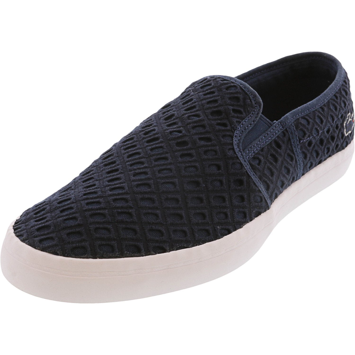 Lacoste Women's Gazon Canvas Navy / White Low Top Slip-On Shoes - 9.5M ...