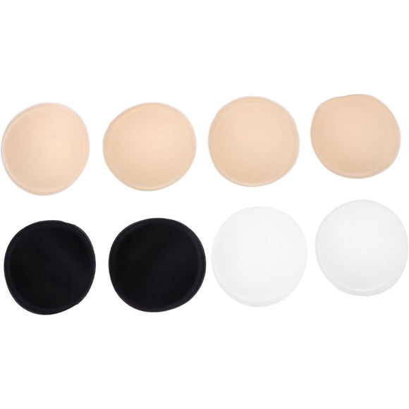 HUGFEGWE 4 Pairs Sponge pads Black Bra Pads bra enhancer inserts Yoga Bra Pads Sports Bra Pads Inserts for Women bra cups insert padded bra inserts womens bras booster pad Miss detachable CJB91-73797