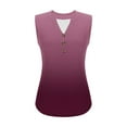 thumbnail image 5 of Womens Button Up Tank Tops, Sleeveless Shirts for Women Summer Fashion Loose Fit Ombre Tie Dye Notch V Neck Dressy Blouses, 5 of 6
