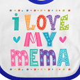 thumbnail image 4 of Inktastic I Love My Mema Grandchildren Girls Baby Bib, 4 of 4