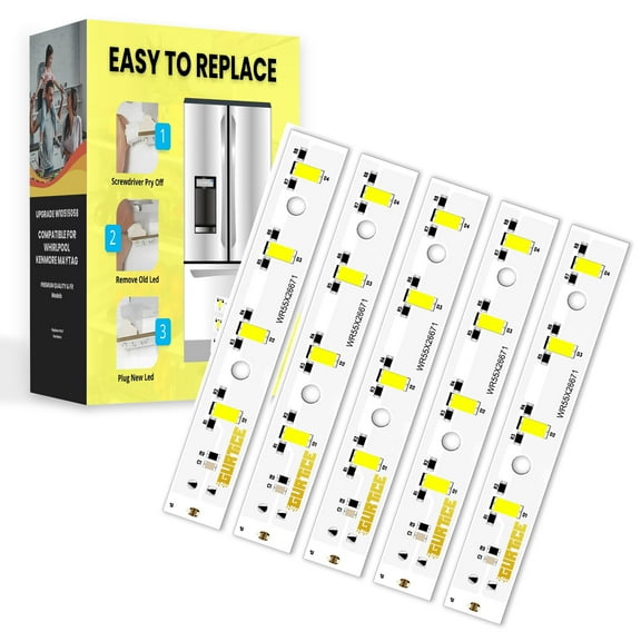 New Upgraded 5 Pack WR55X26671 PS11767930 AP6035586 Led Light Board Compatible for GE Refrigerator Replace 4468532 EAP11767930 LED3344588