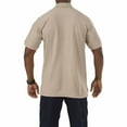 thumbnail image 2 of 5.11 Work Gear Men's Utility Short Sleeve Polo Shirt, Poly-Cotton Fabric, Wrinkle Resistant, Silver Tan, Large, Style 41180, 2 of 3