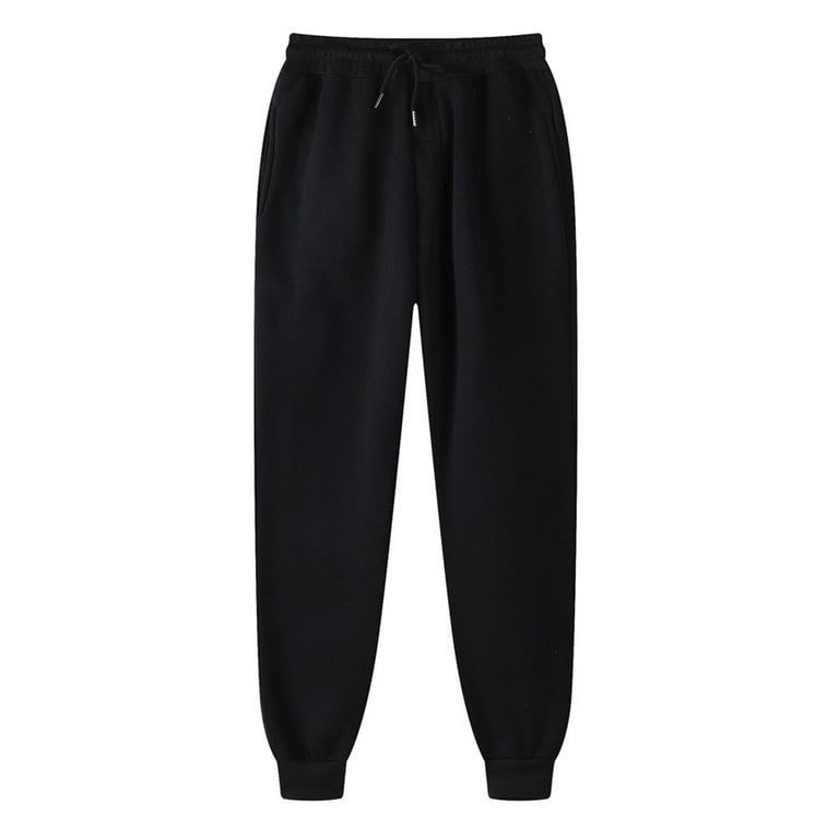 Juebong Men's Sweatpants, Best Sweatpants for Men, Men's Athletic Lounge  Pants with Cinched Cuffs,Black,XXL