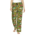 thumbnail image 2 of Picia Transportation Prints Womens Soft Woven Cotton Elastic Waistband Sleep Pajama Pant Lounge Sleep Pant With Pockets And Drawstring-Small, 2 of 9