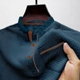 thumbnail image 5 of Dagugfen Work Shirts for Men Summer Short Sleeve Button Stand Collar Casual Office Tops Solid Color, 5 of 5