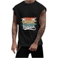 thumbnail image 2 of LSLJS Men Tank Top Hommes Mode Décontractée Impression Pull Round Neck Sports Tank Hauts Gilet, 2 of 5