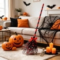 thumbnail image 2 of Wizard Broom for Halloween Decorations, 35.4'' Plastic Witch Broomstick Prop for Party Cosplay Wizard Flying Stick for Halloween Party Cosplay Supplies - Red, 2 of 5