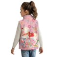 thumbnail image 2 of Uorisanigo Girls Boys Zippered Vest Puffy Sleeveless Jacket with Pockets, Fashion Fall Winter Clothes Stand Up Collar Floral Western White Horse Outwear Fuzzy Tank Top Size 2-12, 2 of 7