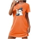 thumbnail image 4 of Camisón corto de talla grande para mujer, camisón de manga corta con estampado en el pecho, camisón corto, 4 of 4