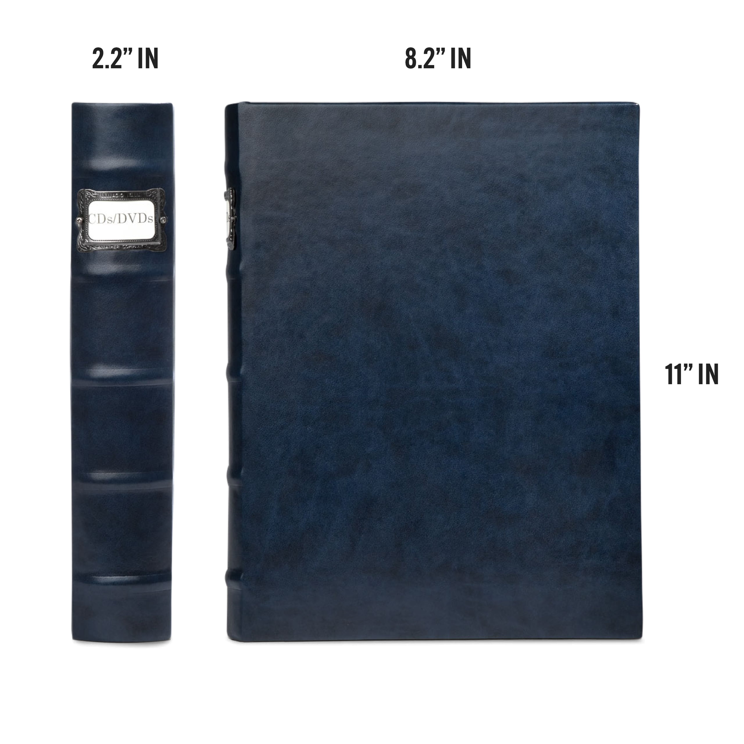 Bellagio-Italia CD/DVD Storage Binder - Corona Caffe - Leather