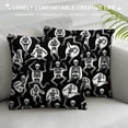 thumbnail image 3 of COMIO Skull Dance Pillow Covers Throw Pillow Covers Skull Decorative Pillow Case Modern Home Decor for Sofa Couch Bed, 3 of 5