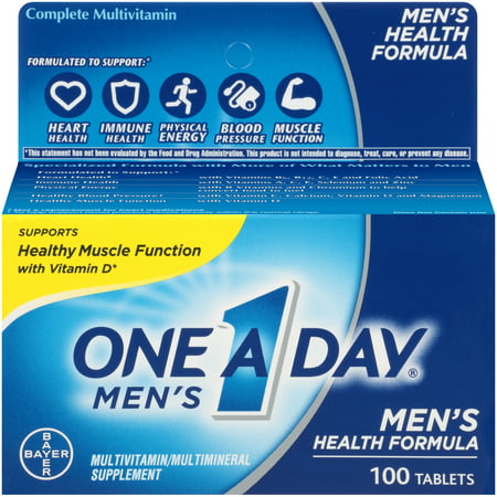 One A Day Men's Multivitamin, Supplement with Vitamins A, C, E, B1, B2, B6, B12,Calcium and Vitamin D, 100