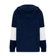 thumbnail image 6 of Edvintorg Lightweight Jacket Women Color Block Long Sleeve Zip up Sweater Coat Fall Winter Drawstring Hooded Outerwear Women's Clothes S-2XL Navy, 6 of 6