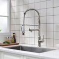 thumbnail image 2 of CRO Decor Pull Down Double Nozzle Kitchen Faucet in Brushed Nickel, 2 of 13